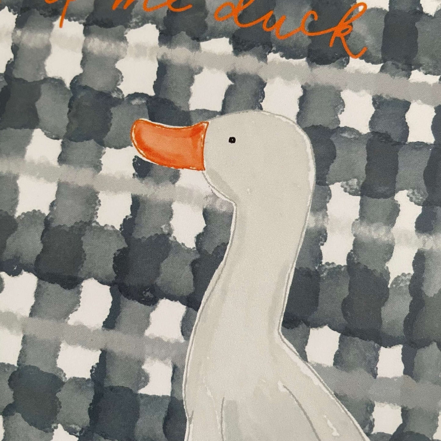 Ay up me duck gingham greeting card And Hope Designs Cards