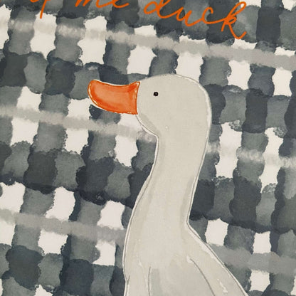 Ay up me duck gingham greeting card And Hope Designs Cards