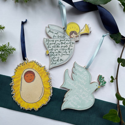 Baby Jesus Christian Christmas Decoration And Hope Designs Baubles