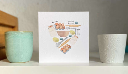 Baking Heart Greeting card And Hope Designs Cards