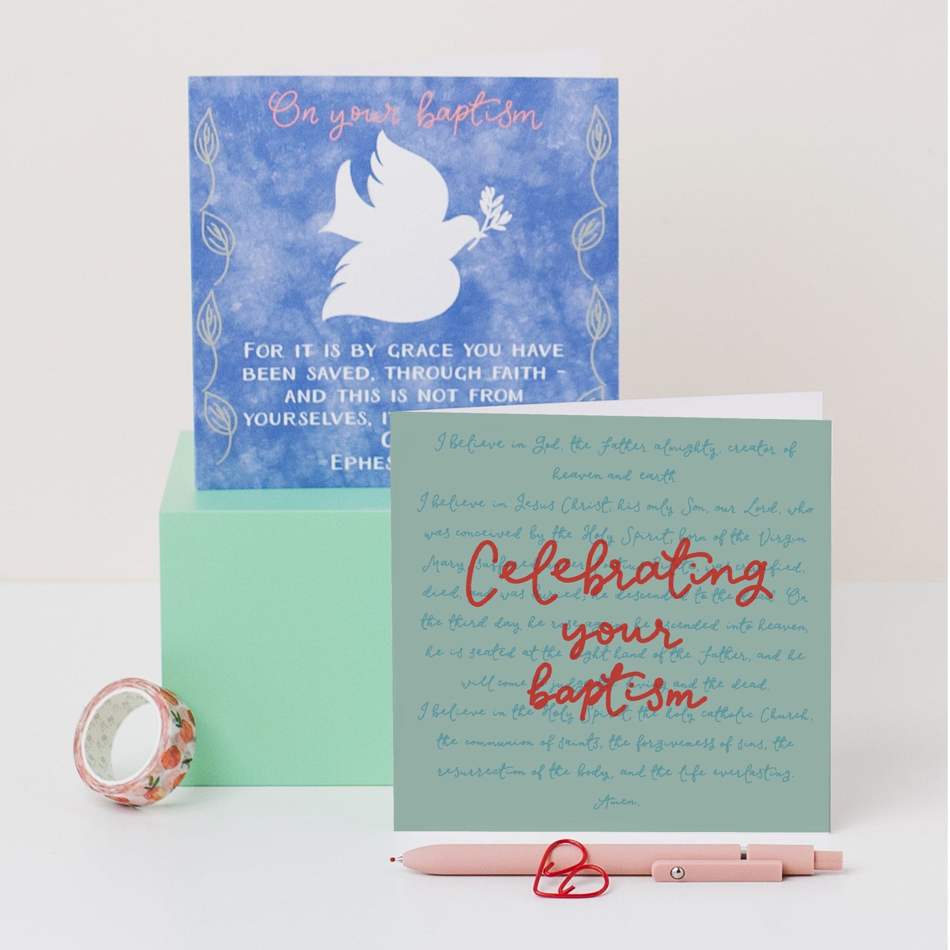 Baptism card - Apostle’s creed And Hope Designs Greeting & Note Cards