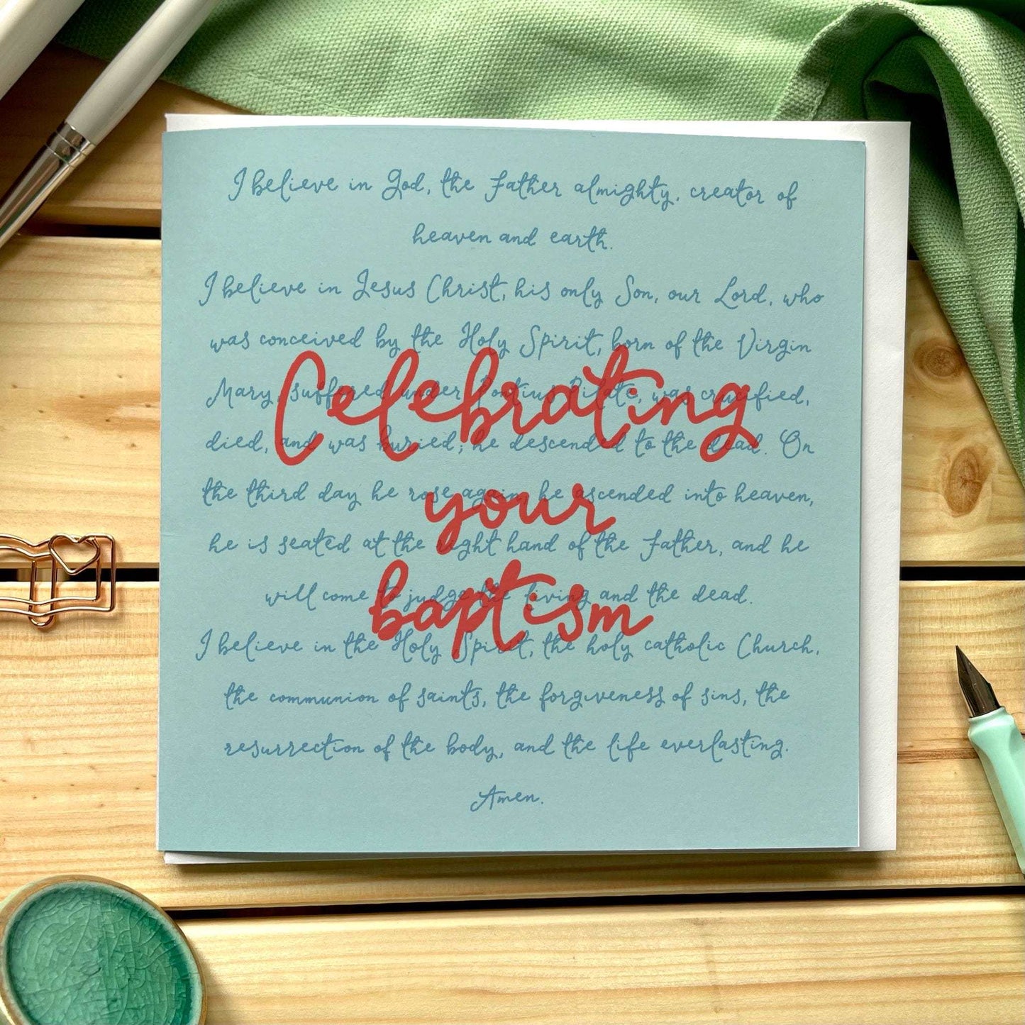 Baptism card - Apostle’s creed And Hope Designs Greeting & Note Cards