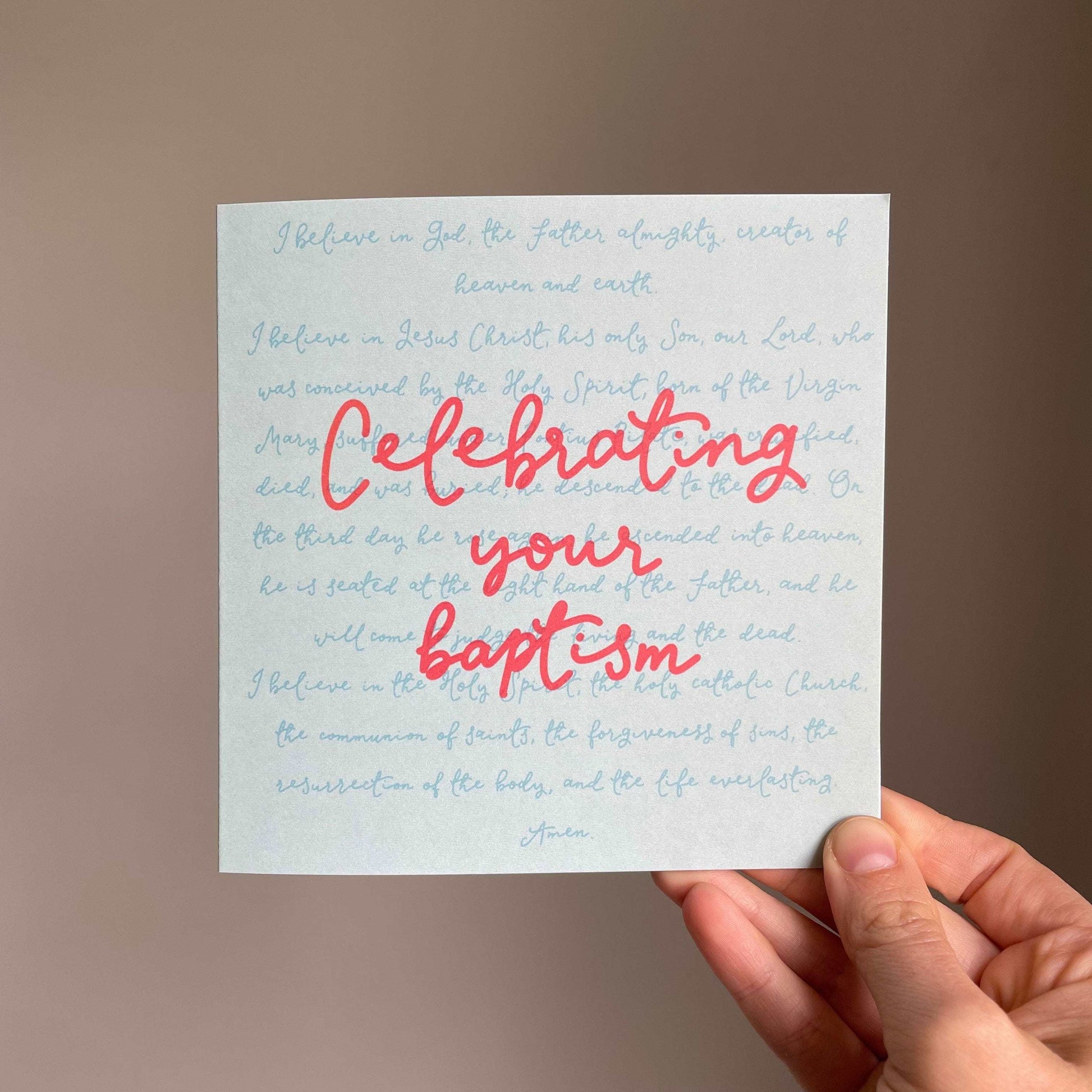 Baptism card - Apostle’s creed And Hope Designs Greeting & Note Cards