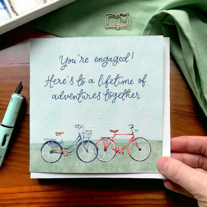 Bicycle Engagement Card - Lifetime of Adventures And Hope Designs Cards
