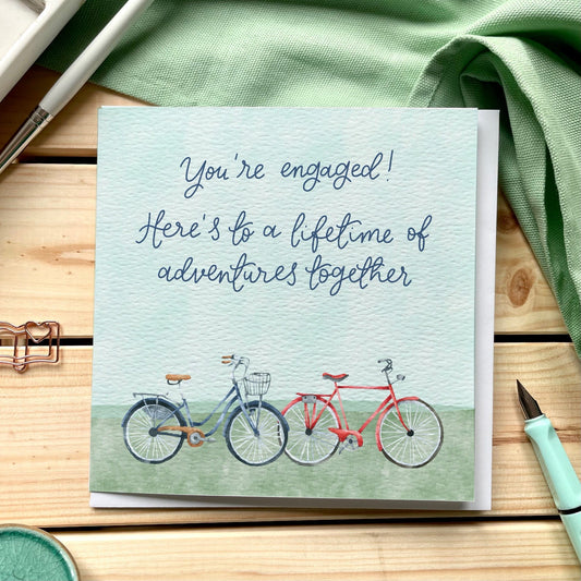 Bicycle Engagement Card - Lifetime of Adventures And Hope Designs Cards