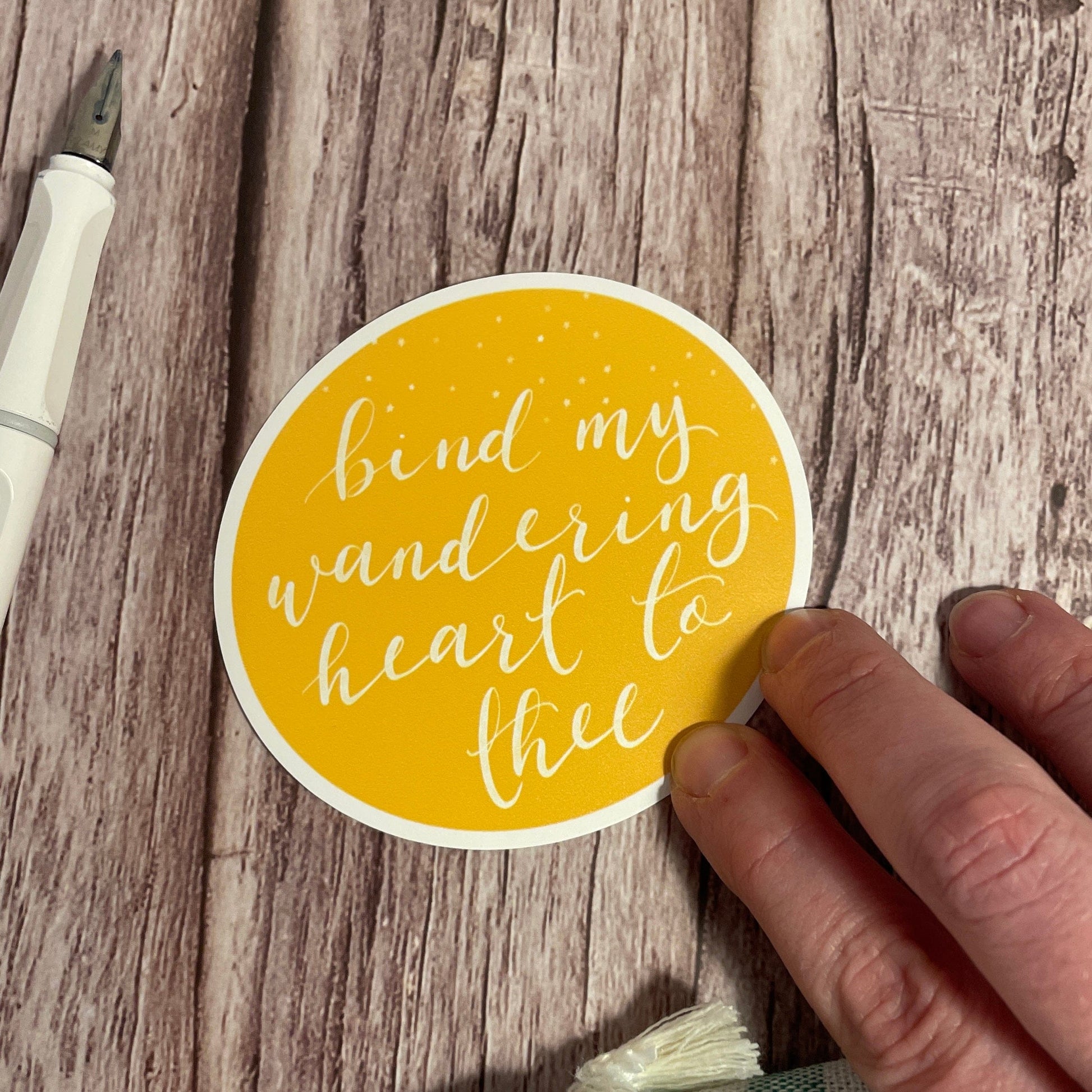 Bind my Wandering Heart to Thee Vinyl Sticker And Hope Designs stickers