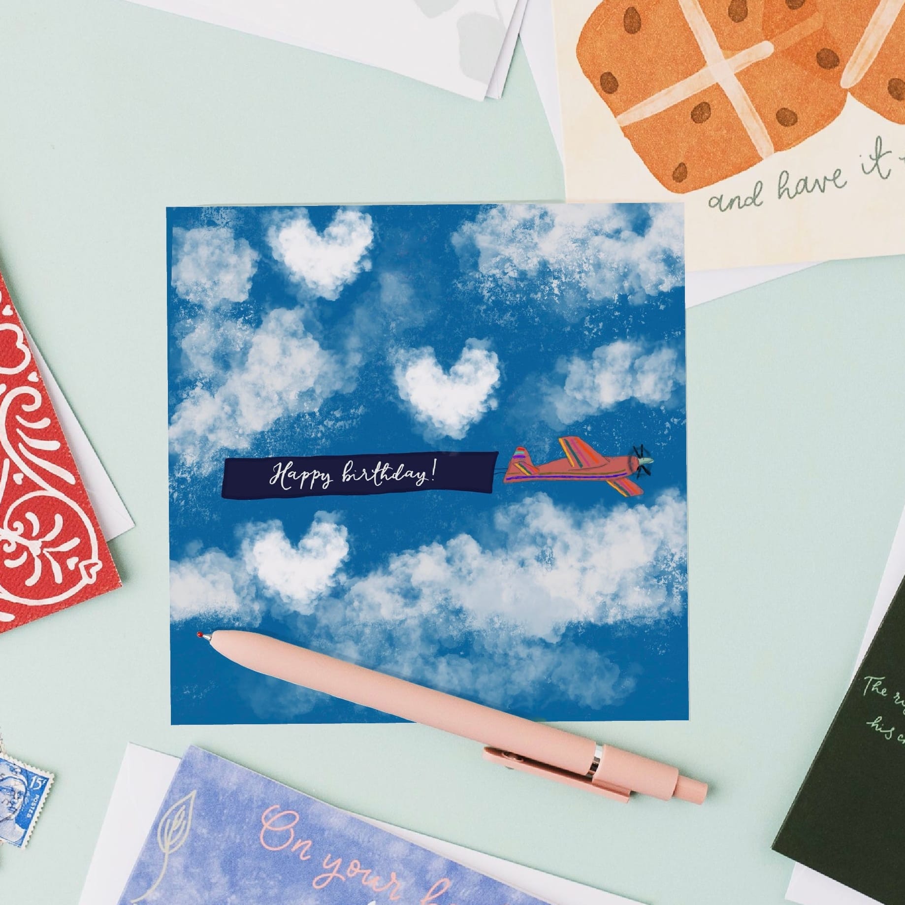 Birthday Card - Aeroplane Message And Hope Designs Greeting & Note Cards
