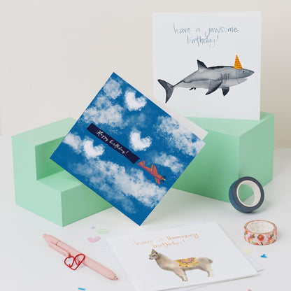 Birthday Card - Aeroplane Message And Hope Designs Greeting & Note Cards