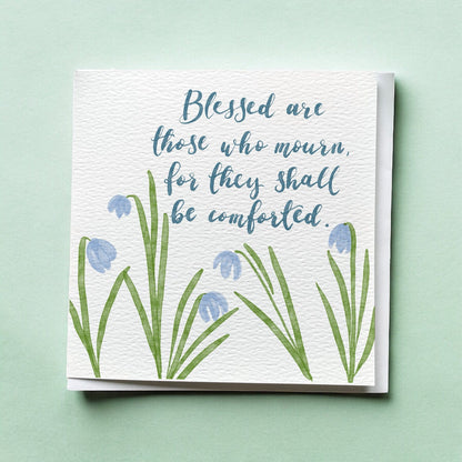 Blessed are those who mourn condolence card And Hope Designs Cards