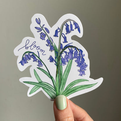Bloom Bluebell Vinyl Sticker And Hope Designs stickers