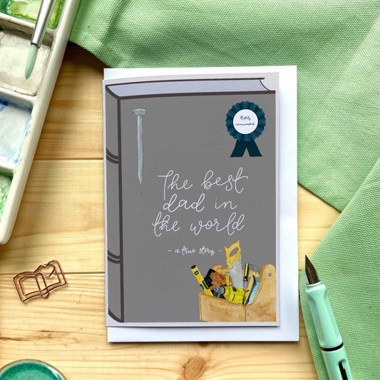 Book greeting card - Best dad - a true story And Hope Designs Cards