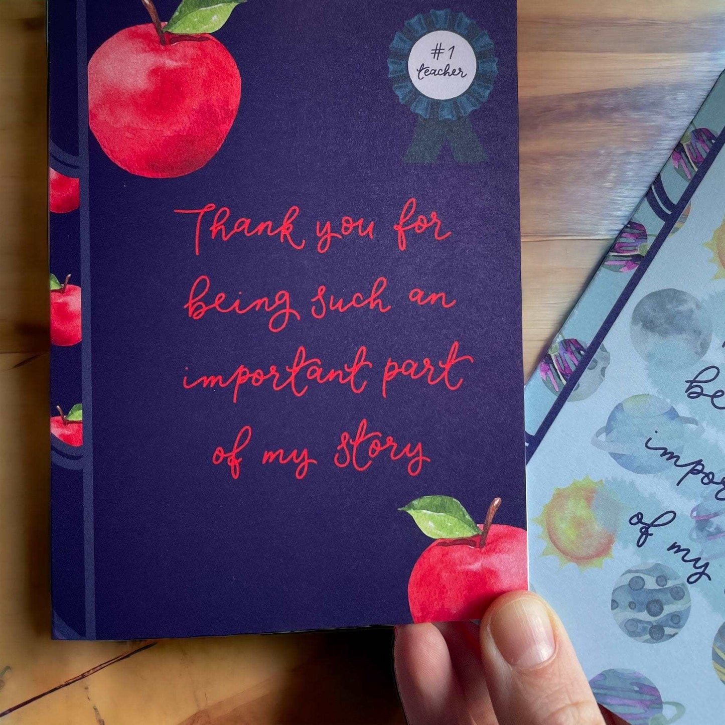 Book greeting card - thank you teacher And Hope Designs Cards