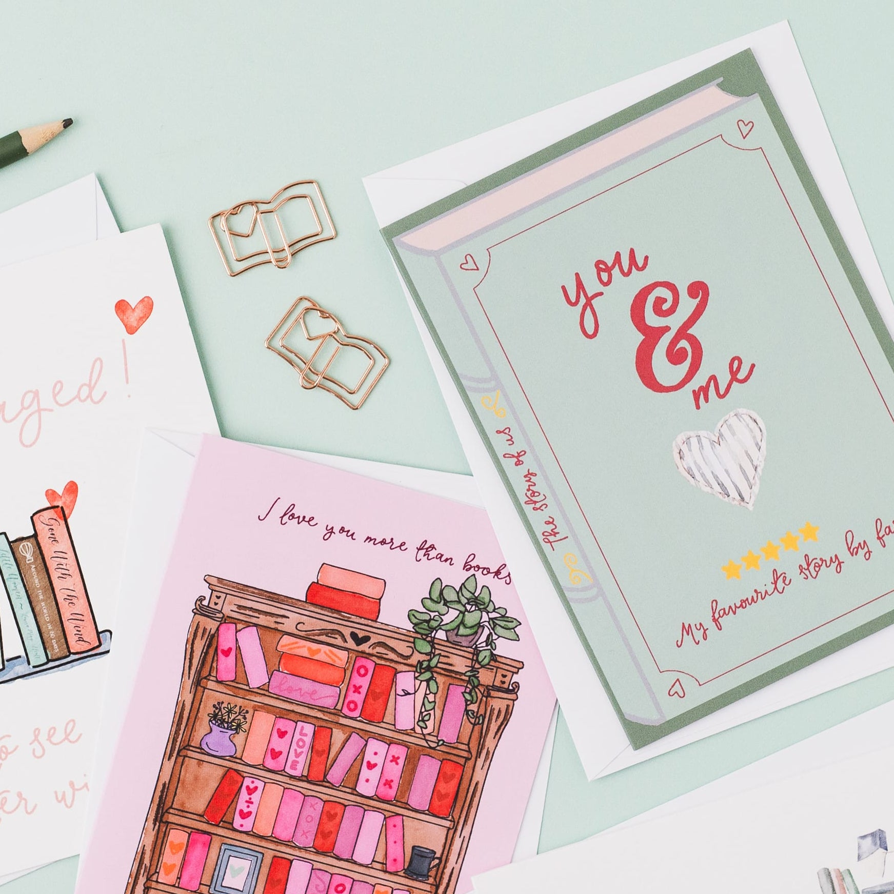 Book Romantic Card - You & Me - My Favourite Story And Hope Designs Cards