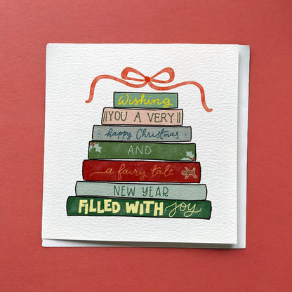 Book Stack Christmas Card And Hope Designs Cards