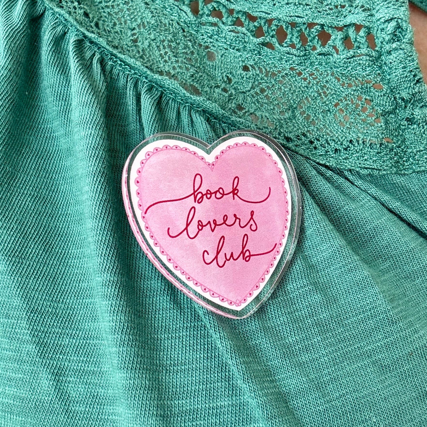 Bookish Acrylic Pin Badge - Book Lovers Club And Hope Designs Acrylic Pin Badge