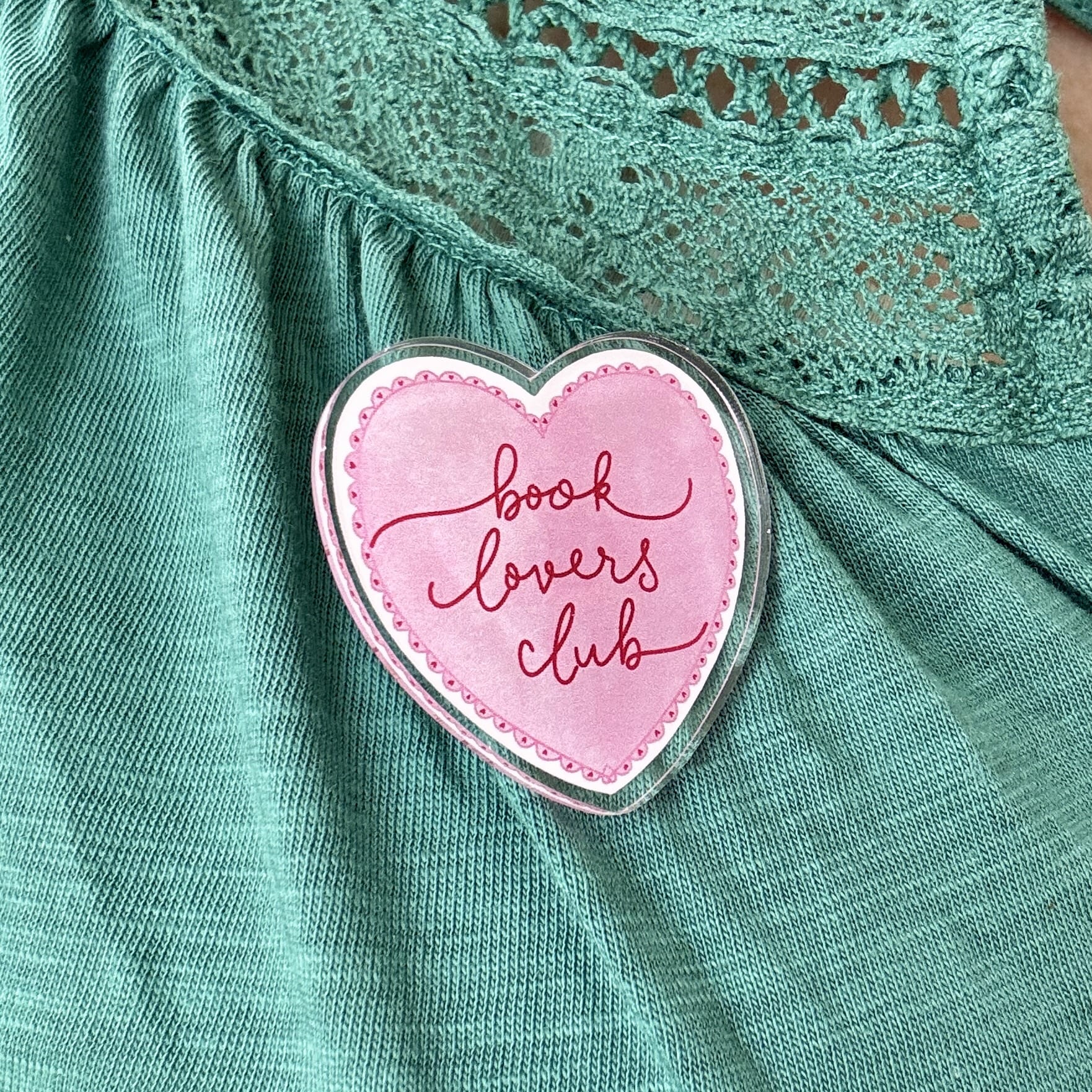 Bookish Acrylic Pin Badge - Book Lovers Club And Hope Designs Acrylic Pin Badge