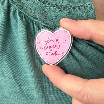 Bookish Acrylic Pin Badge - Book Lovers Club And Hope Designs Acrylic Pin Badge