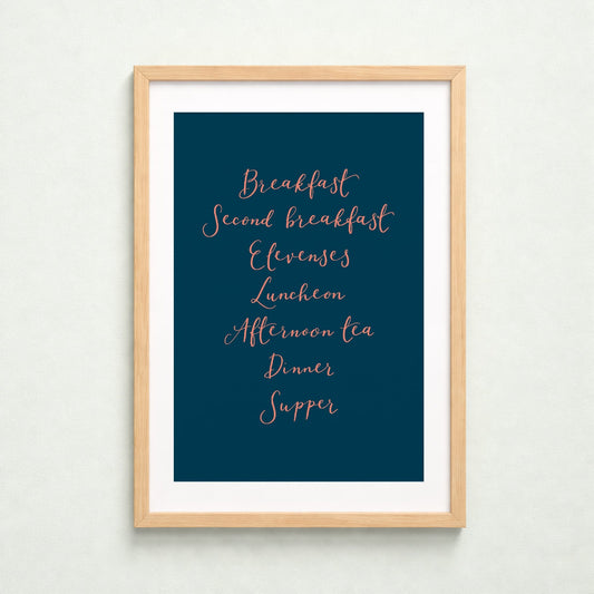 Bookish Print - The Lord Of The Rings - Hobbits Meals (Second Breakfast) And Hope Designs Posters, Prints, & Visual Artwork