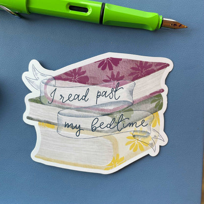Bookish sticker, I read past my bedtime And Hope Designs stickers