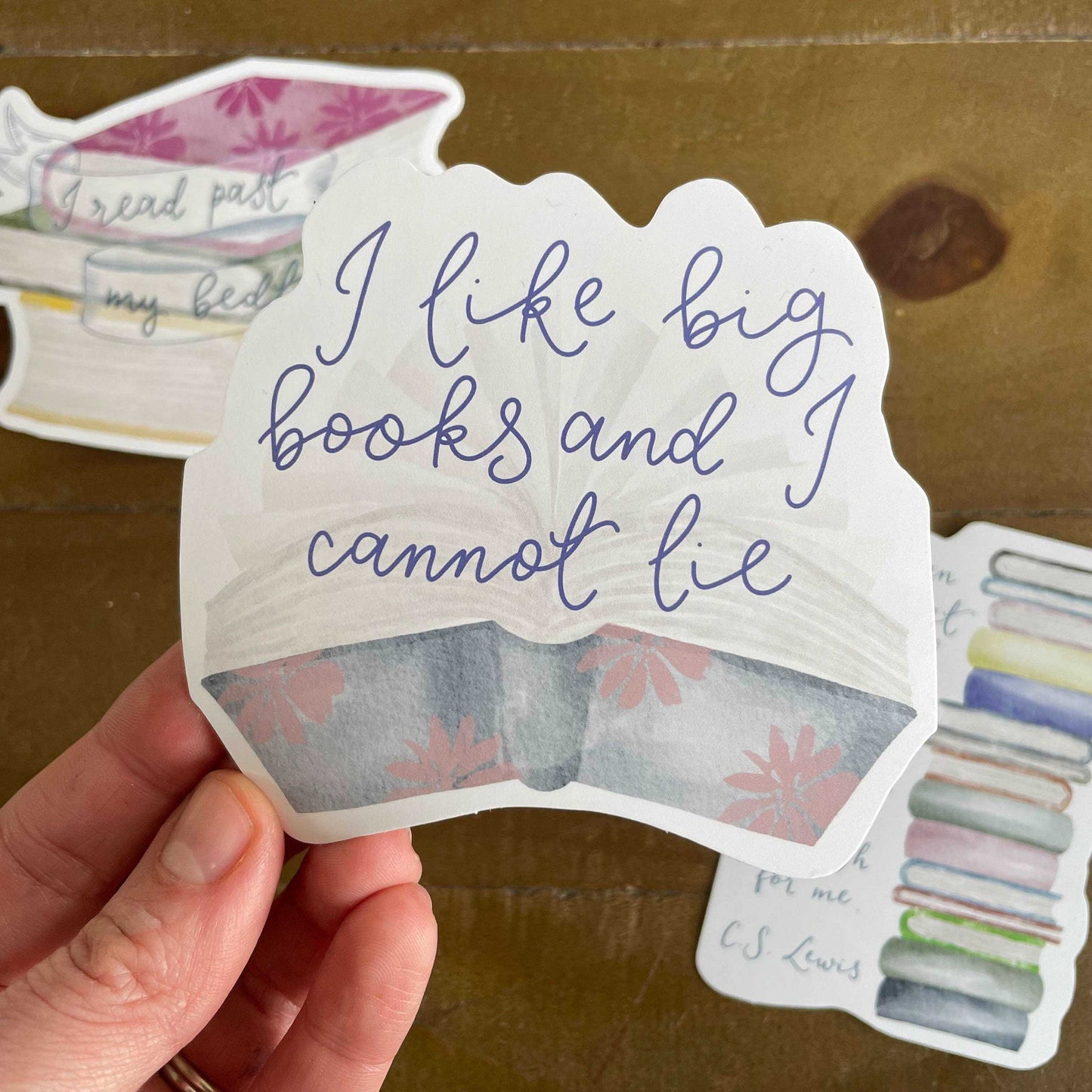 Bookish sticker, large I like big books and I cannot lie And Hope Designs stickers