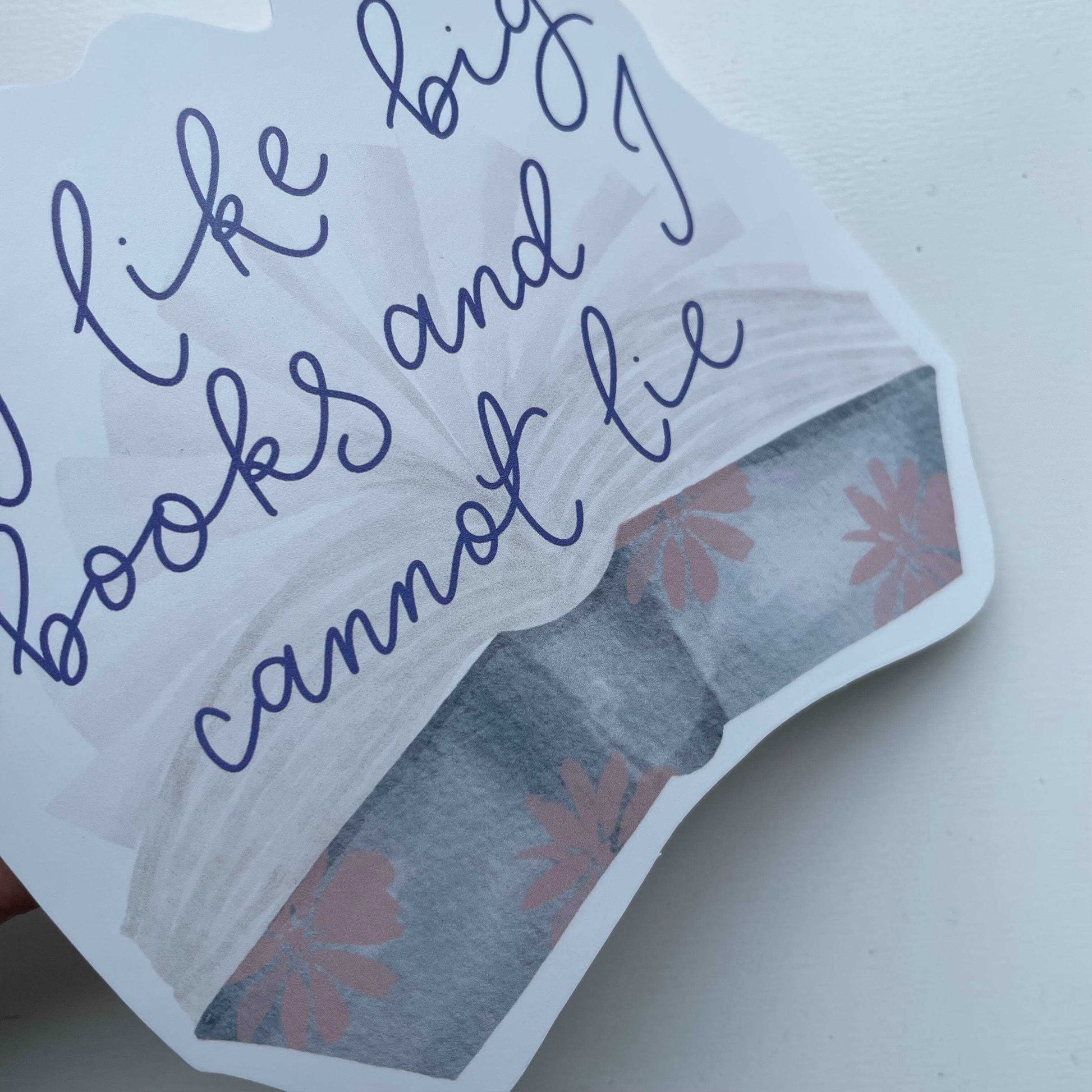 Bookish sticker, large I like big books and I cannot lie And Hope Designs stickers