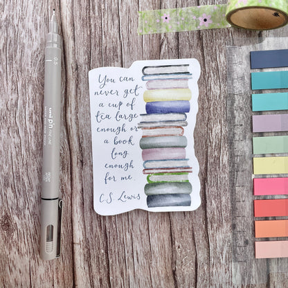 Bookish Vinyl Sticker - CS Lewis Quote And Hope Designs stickers