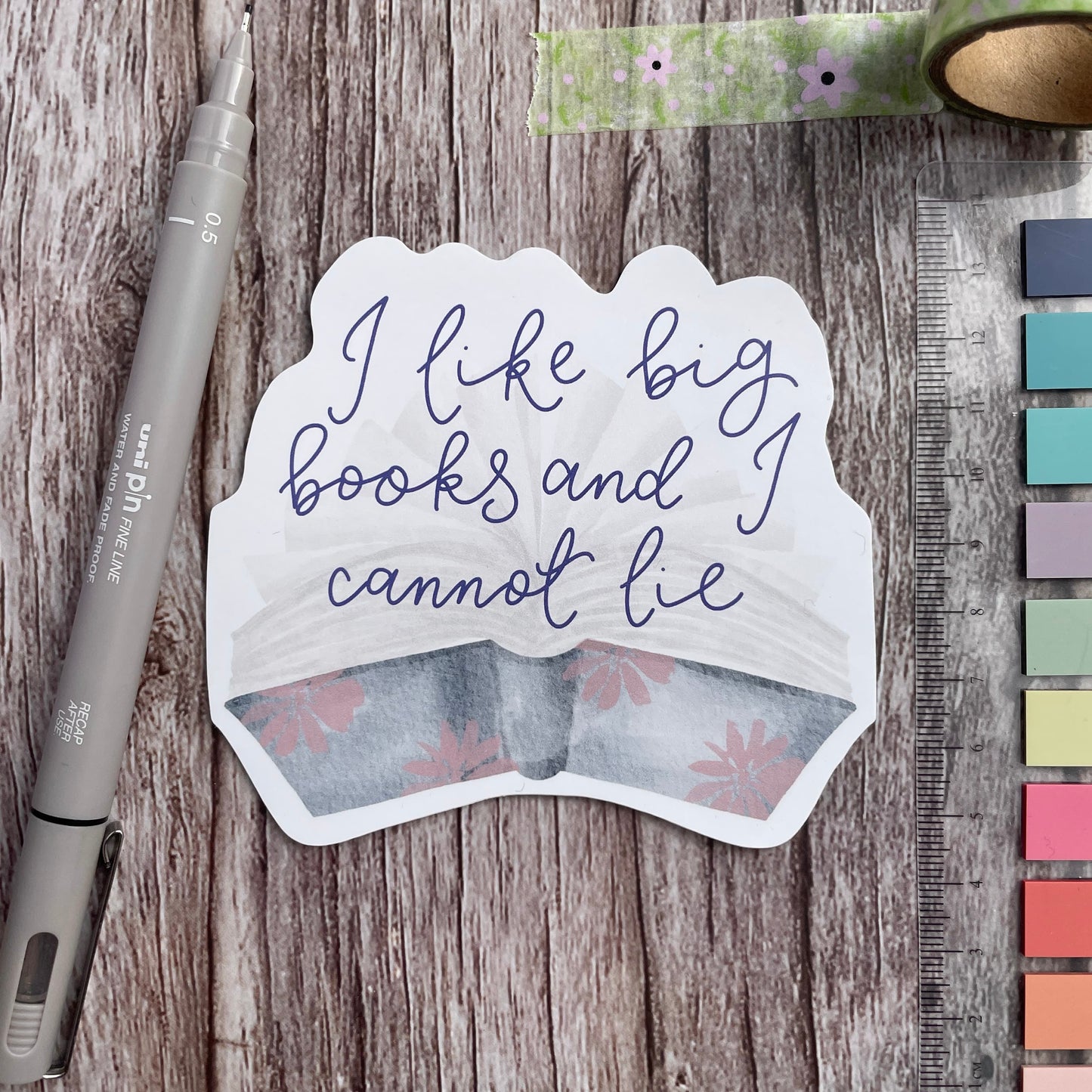 Bookish Vinyl Sticker - I Like Big Books And I Cannot Lie And Hope Designs stickers