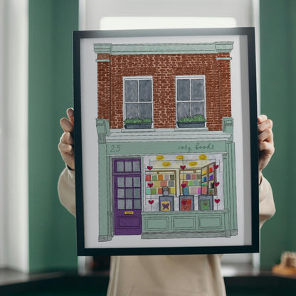 Bookshop wall art print And Hope Designs