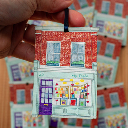 Bookshop Wooden Hanging Ornament And Hope Designs Baubles