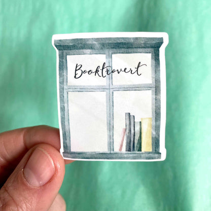 Booktrovert window - bookish sticker - vinyl And Hope Designs stickers