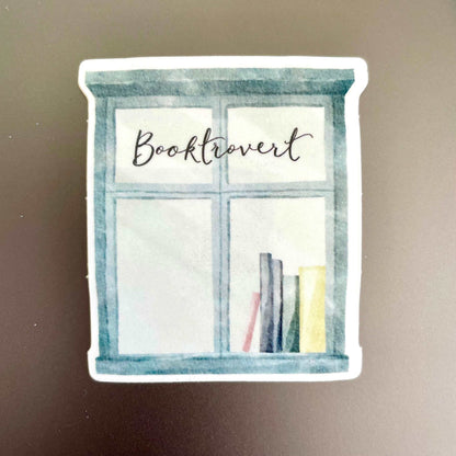 Booktrovert window - bookish sticker - vinyl And Hope Designs stickers