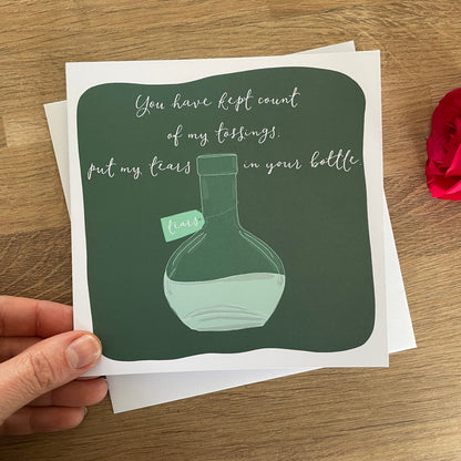 Bottle of tears Christian sympathy card And Hope Designs Cards