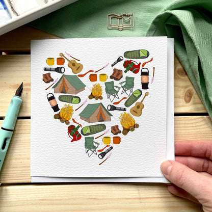 Camping heart card And Hope Designs Greeting & Note Cards