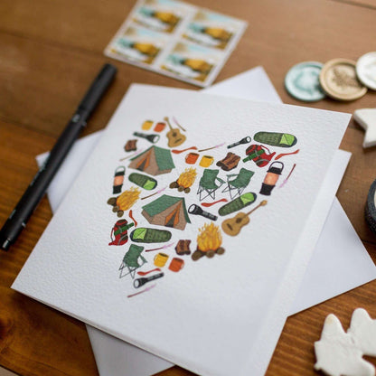 Camping heart card And Hope Designs Greeting & Note Cards