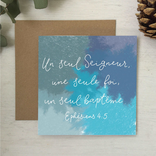 Carte de baptême - French baptism card And Hope Designs Cards