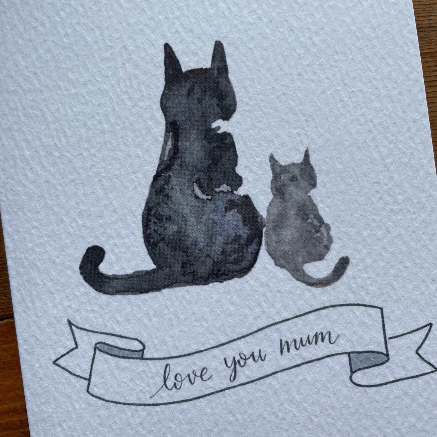 Cat “love you mum” card And Hope Designs Cards