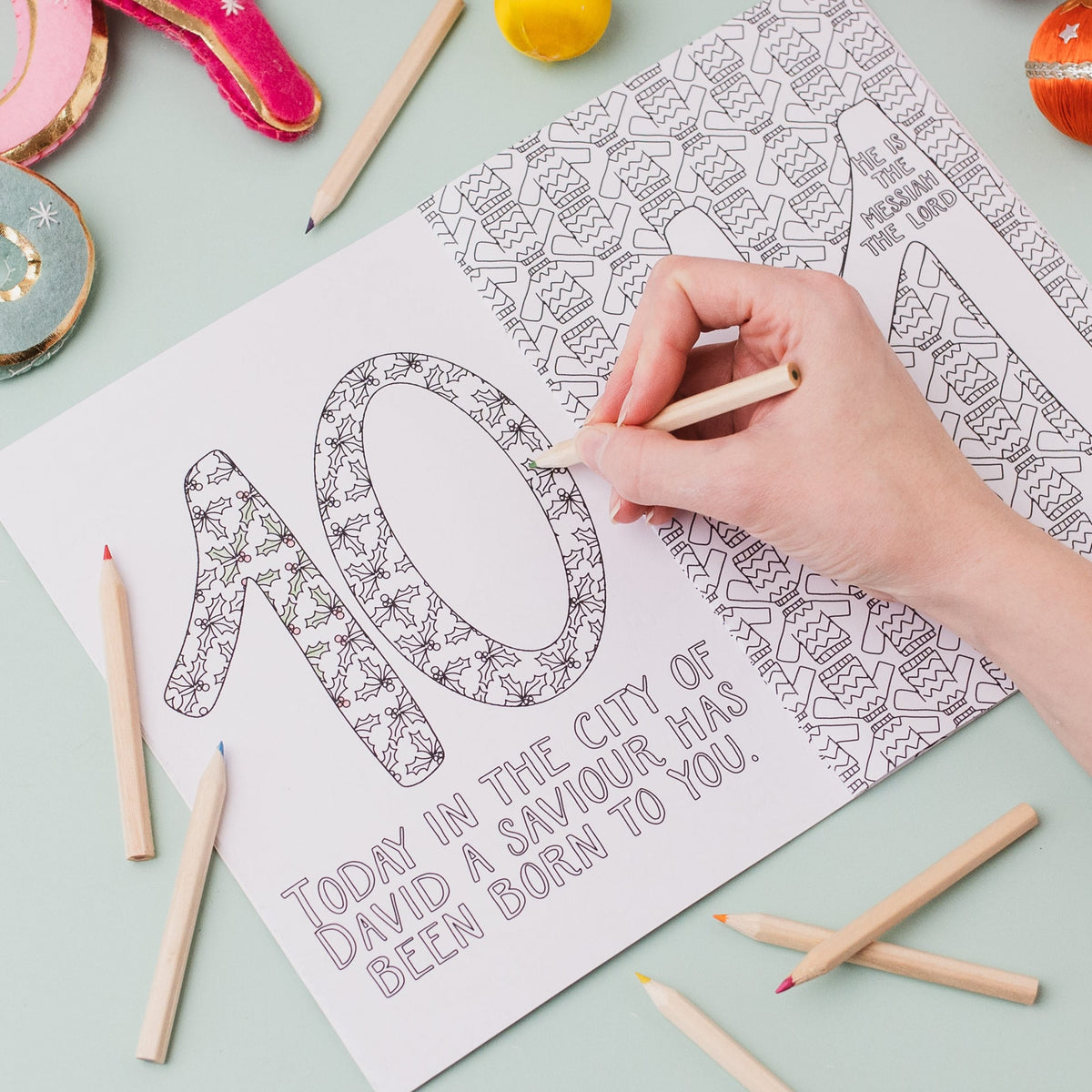 Christian Advent Calendar - Colouring Book And Hope Designs Colouring Book
