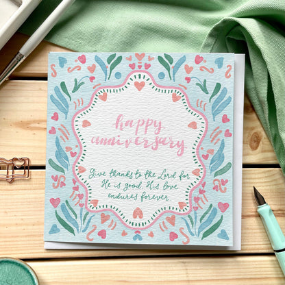 Christian Anniversary Card Just “happy anniversary” And Hope Designs Cards