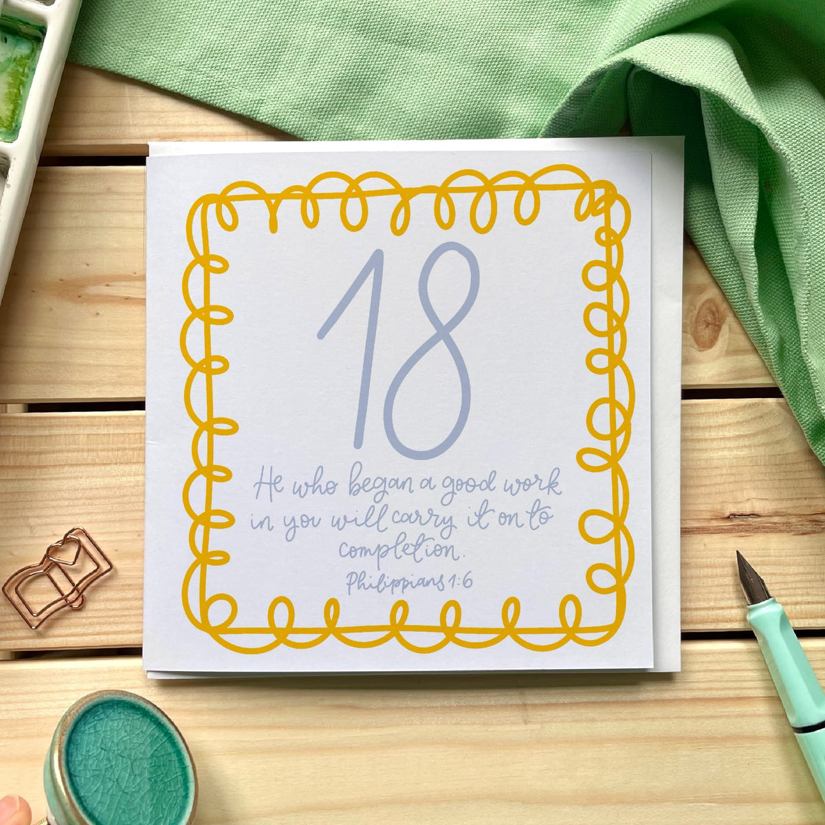 Christian Birthday Card - 18 - Swirly And Hope Designs