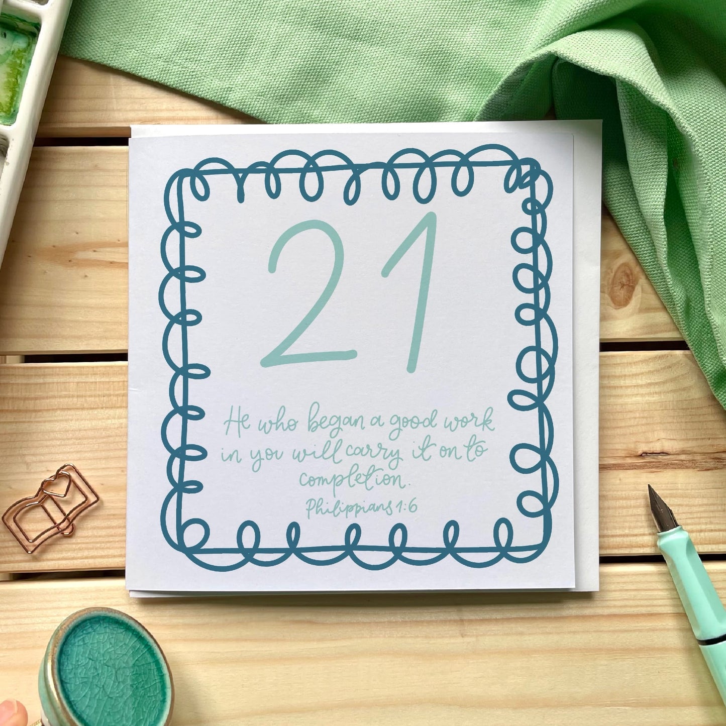 Christian Birthday Card - 21 - Swirly And Hope Designs