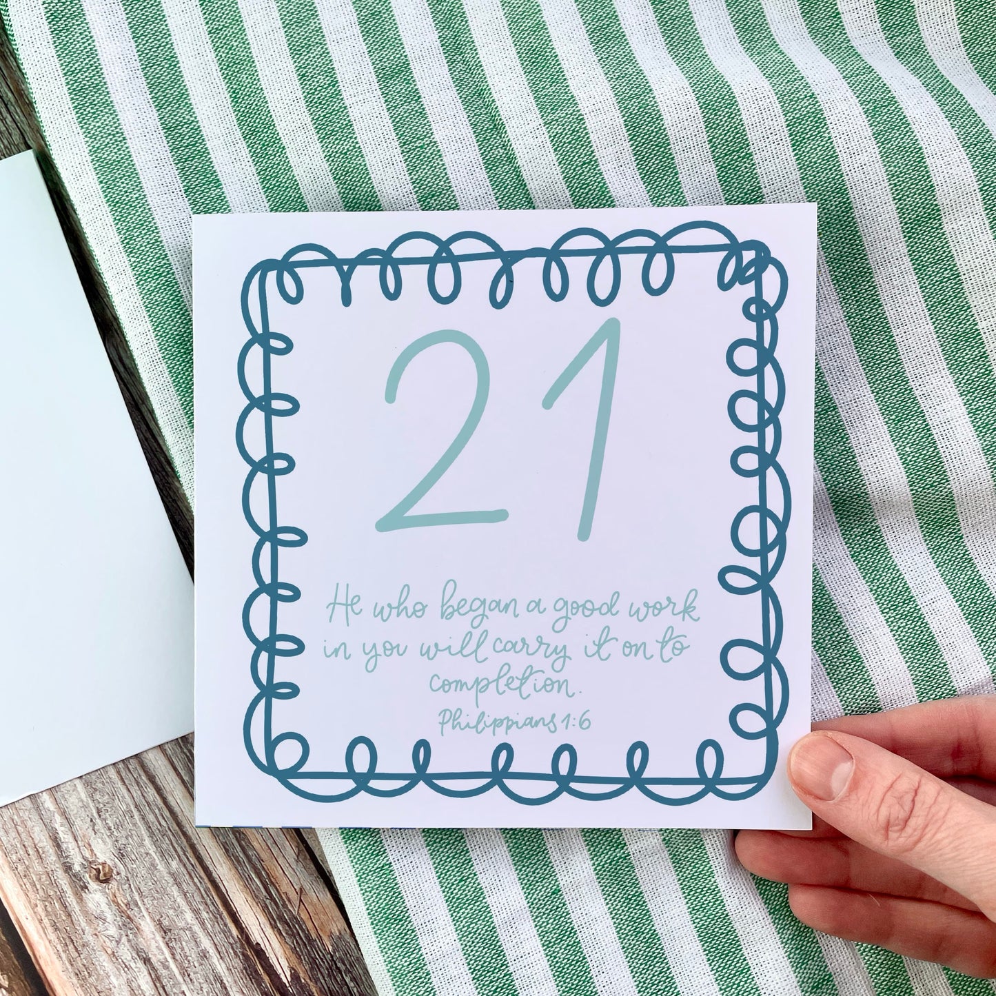 Christian Birthday Card - 21 - Swirly And Hope Designs Cards