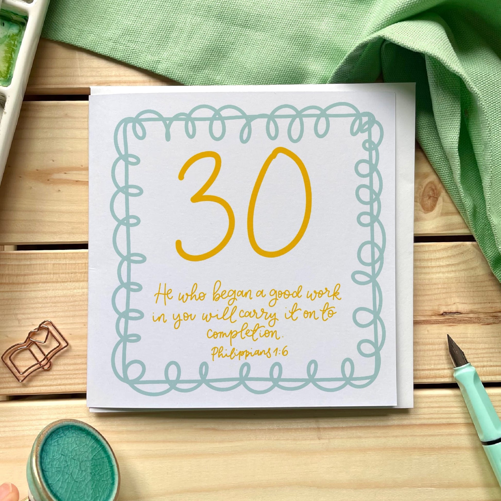Christian Birthday Card - 30 - Swirly And Hope Designs