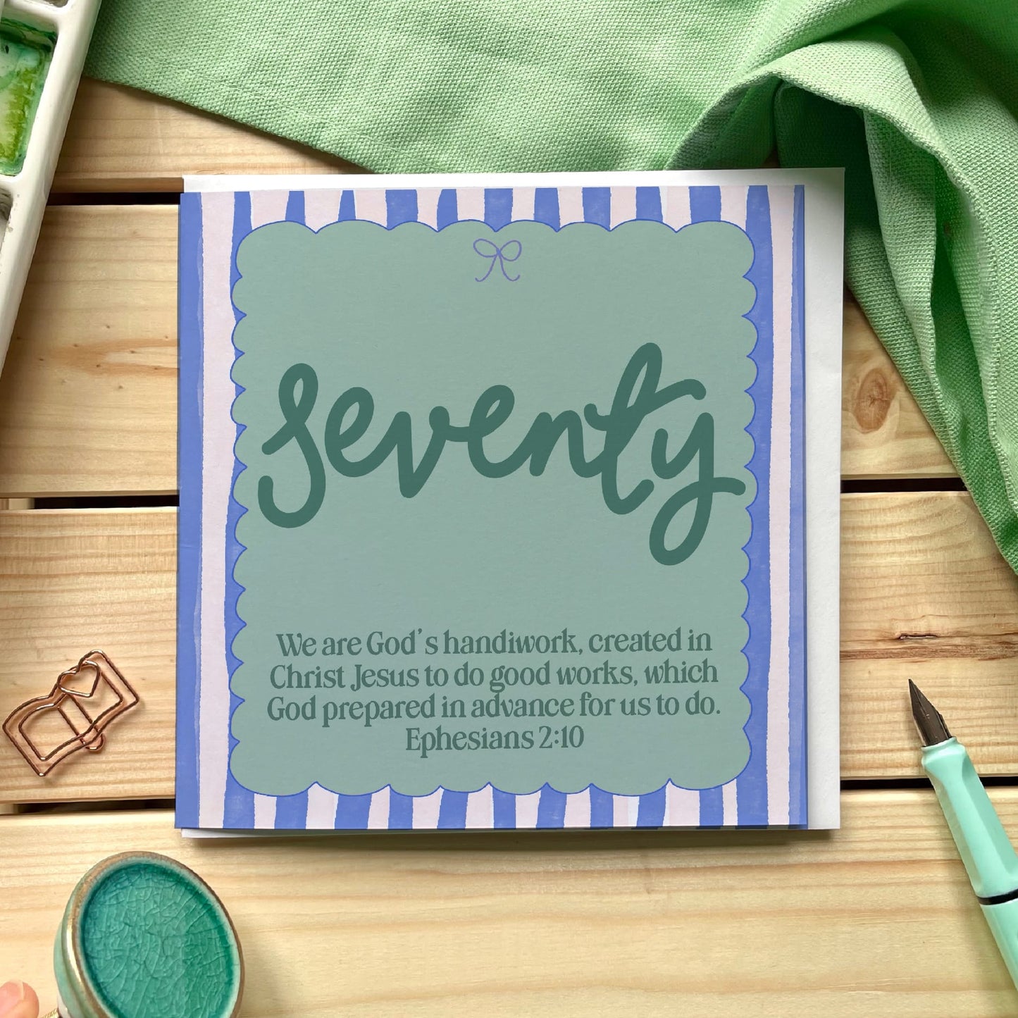 Christian Birthday Card - 70 - Bright And Hope Designs