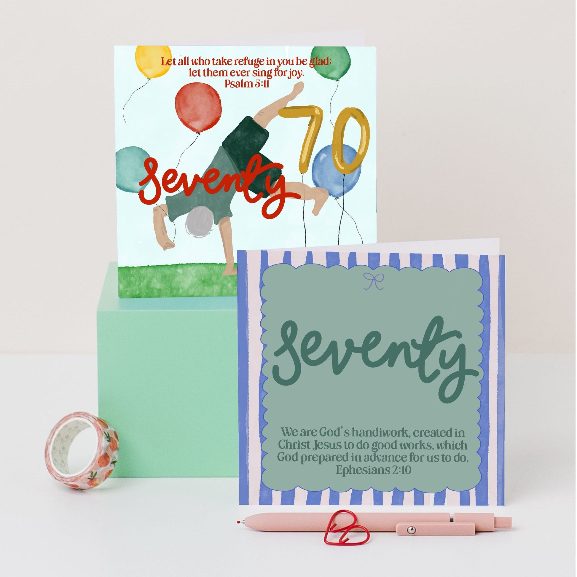 Christian Birthday Card - 70 - Bright And Hope Designs