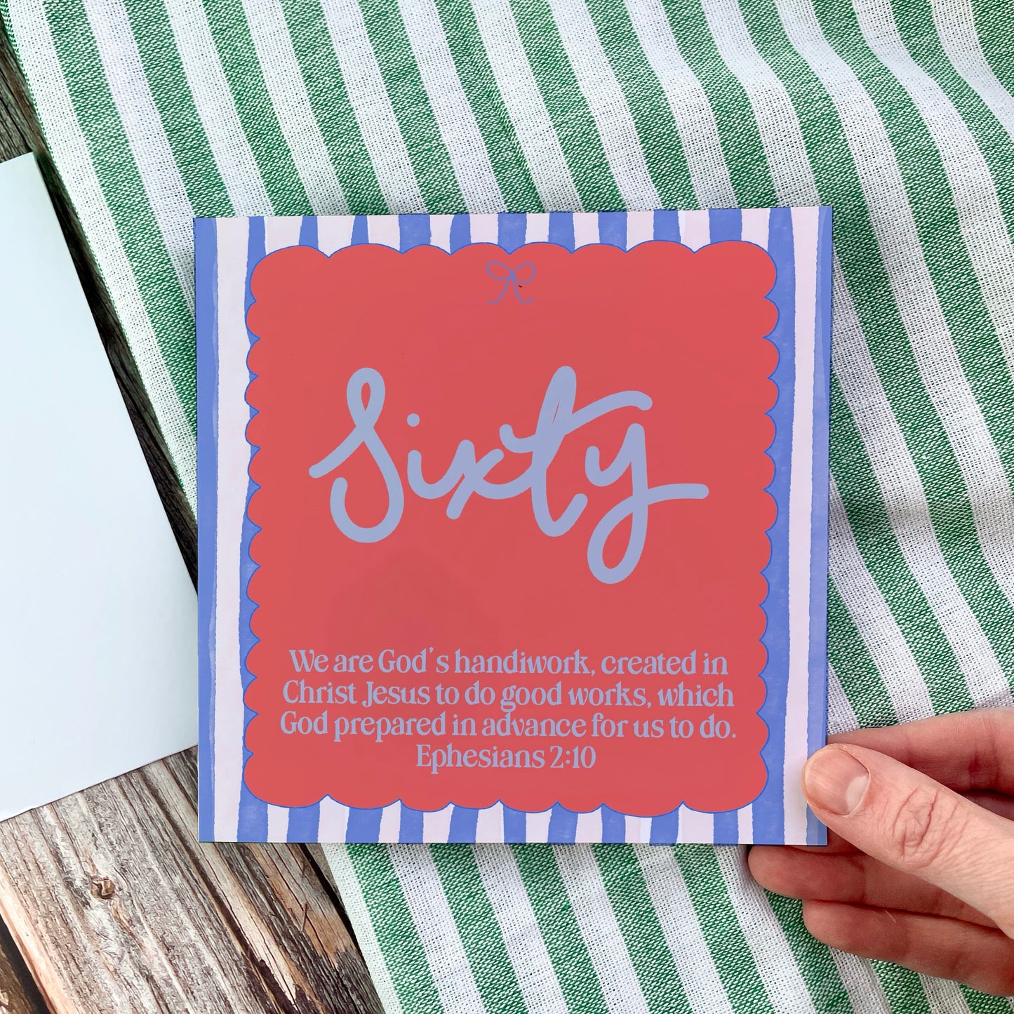 Christian Birthday Card - Bright 60th And Hope Designs