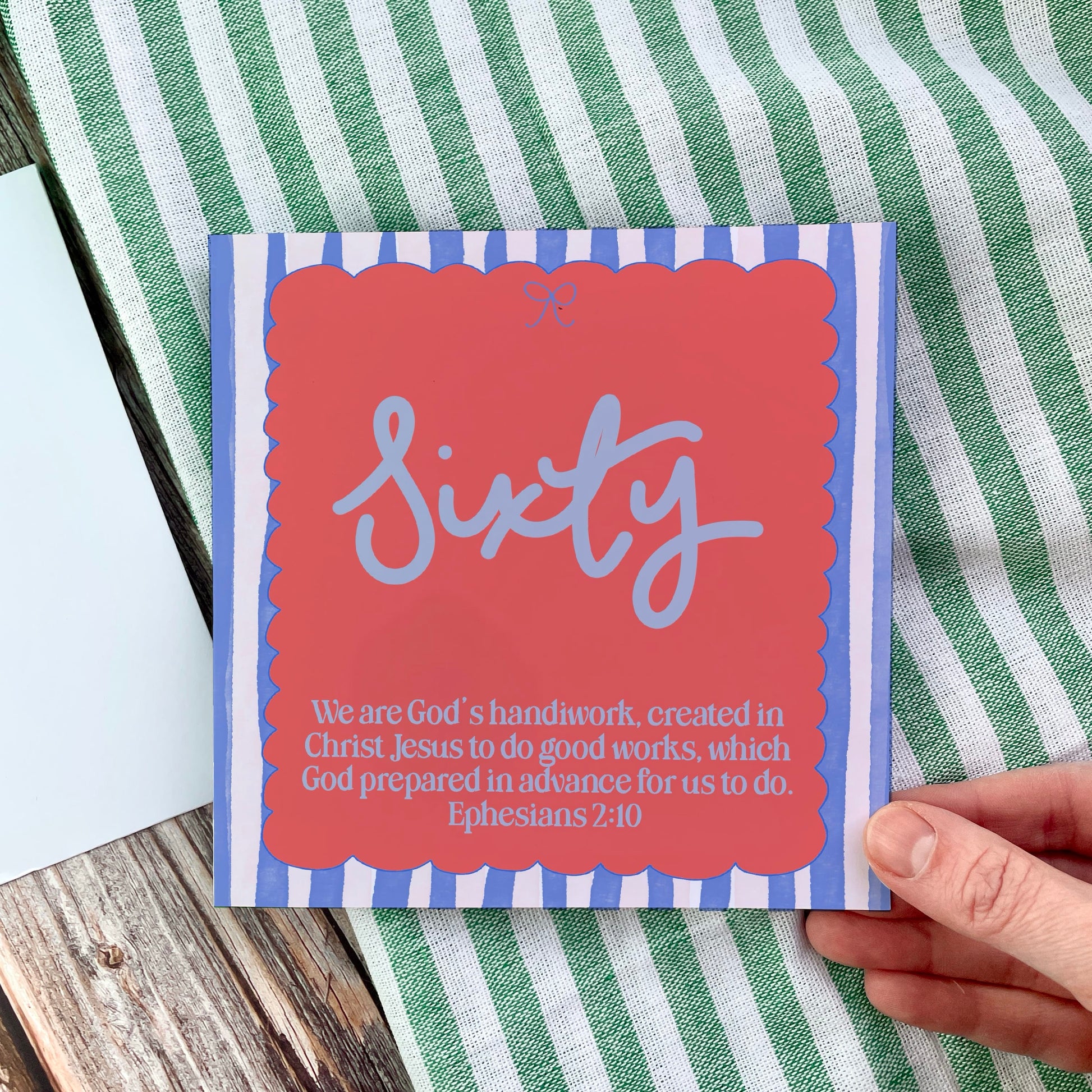 Christian Birthday Card - Bright 60th And Hope Designs