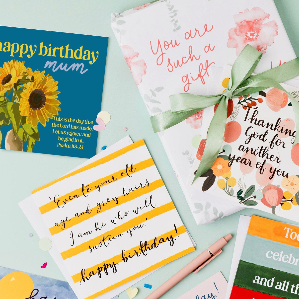 Christian Birthday Card For Mum, Psalm 118:24 And Hope Designs Cards
