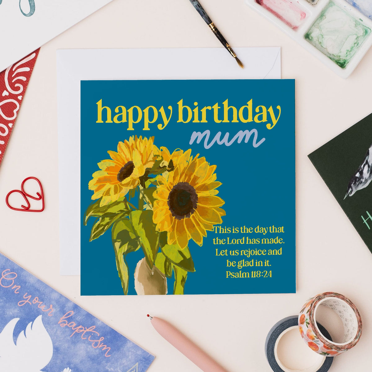 Christian Birthday Card For Mum, Psalm 118:24 And Hope Designs Cards