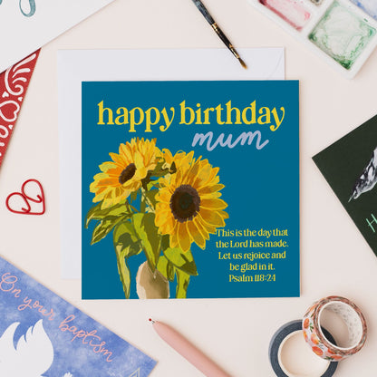 Christian Birthday Card For Mum, Psalm 118:24 And Hope Designs Cards