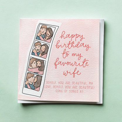 Christian Birthday Card for Wife - Photobooth And Hope Designs Cards